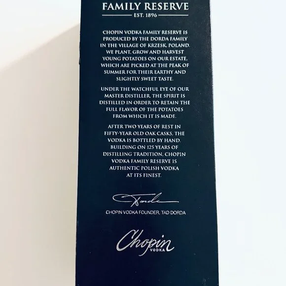 Chopin Family Reserve Black Leather Decorative Box W Silver Embossed Signature